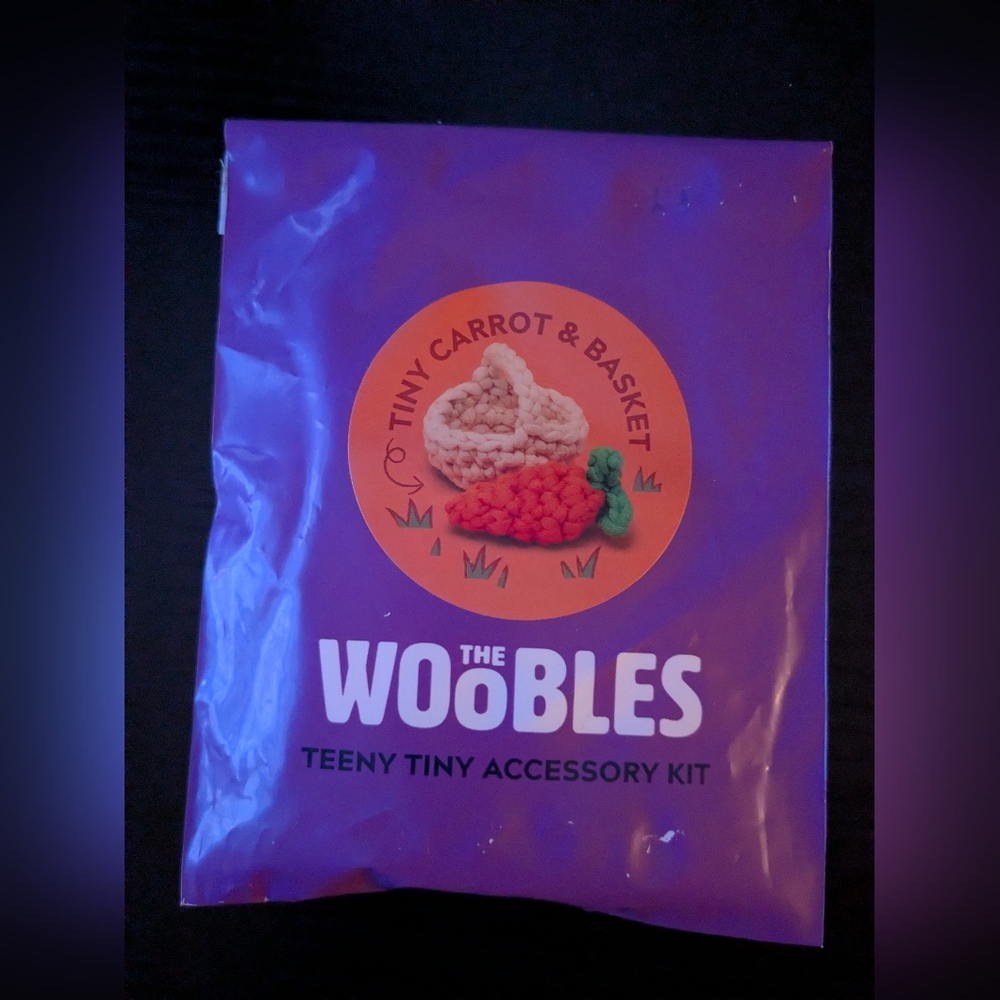 The Woobles Teeny Tiny Accessory Kit - Tiny Carrot and Basket